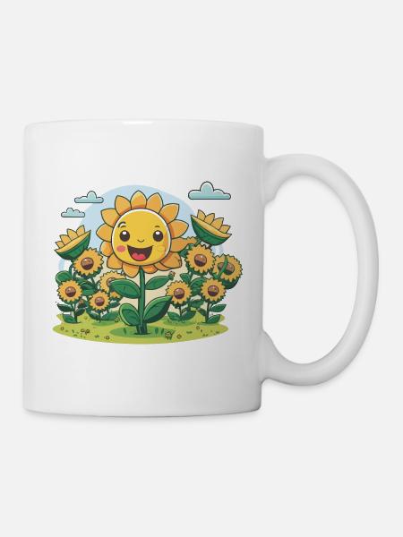 Sonnige Felder - Tasse - Weiß