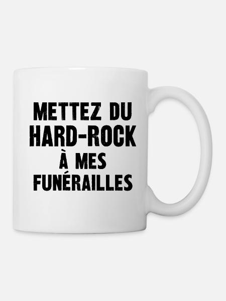 mettez du hard-rock à mes funérailles - Mug blanc - blanc