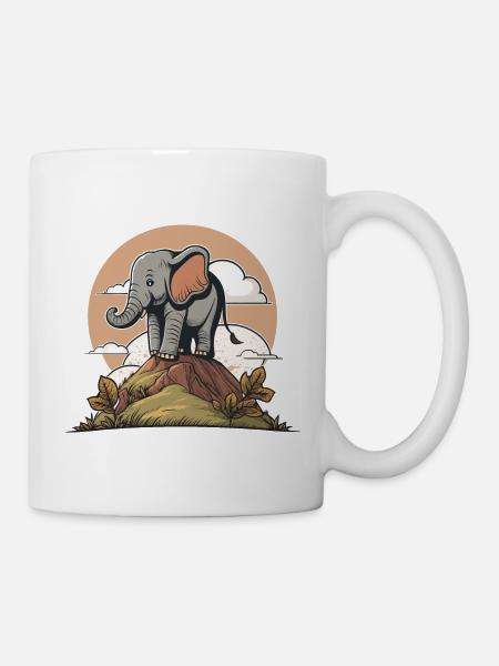 Der Elephantine-König - Tasse - Weiß