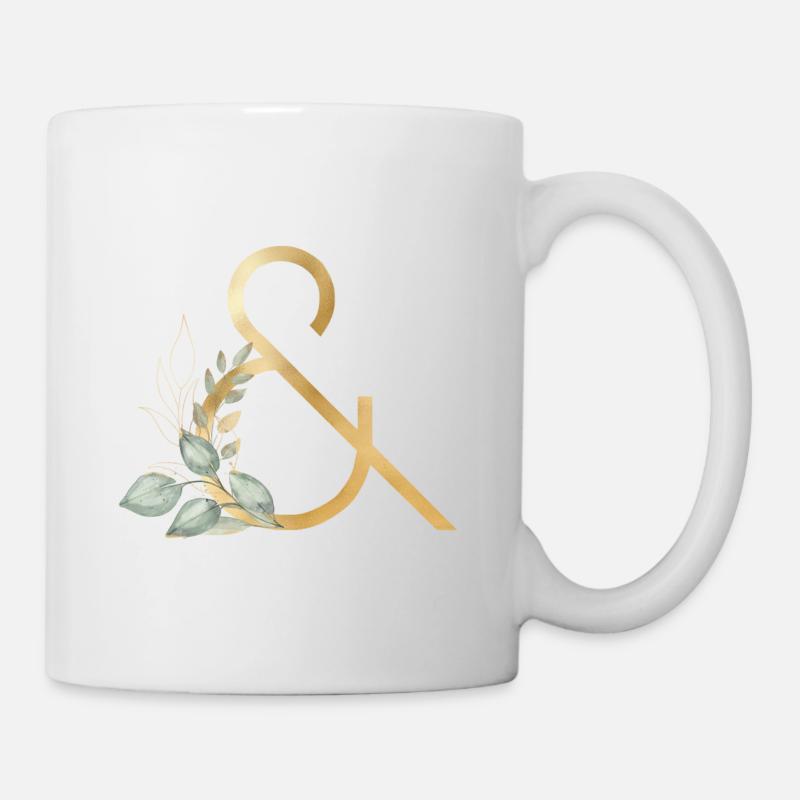 Eukalyptus & personalisierbar - Tasse - Weiß
