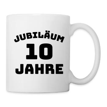 Jubiläum 10 Jahre Firmenjubiläum Gratulieren - Tasse - Weiß - Rechts