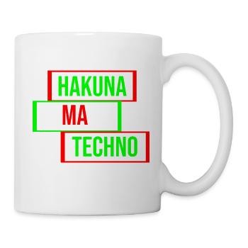 Techno-Musik-Zitat - Tasse - Weiß - Rechts
