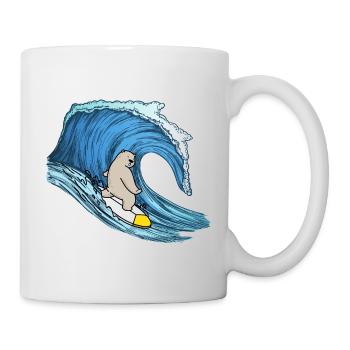 Surfing Polar Bear - Gift For Polar Bear lovers - Mug - white - Right