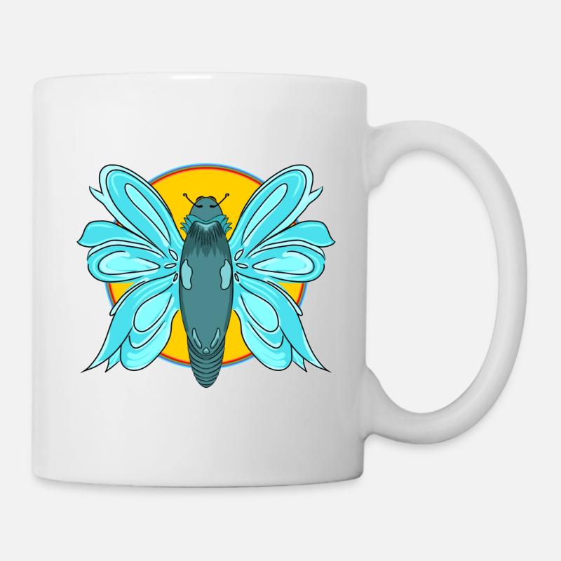 Butterflies are always in - Tasse - Weiß
