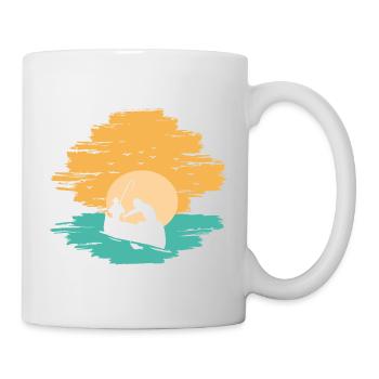 Angler Friends in the Sunset Gift Idea - Mug - white - Right