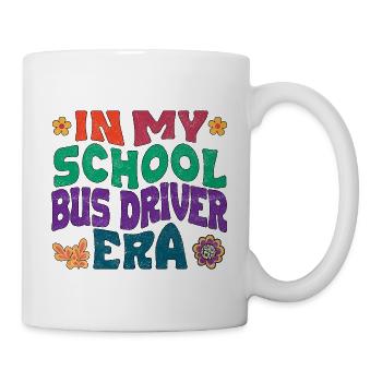 À l’époque des chauffeurs d’autobus scolaires - Mug blanc - blanc - Droite
