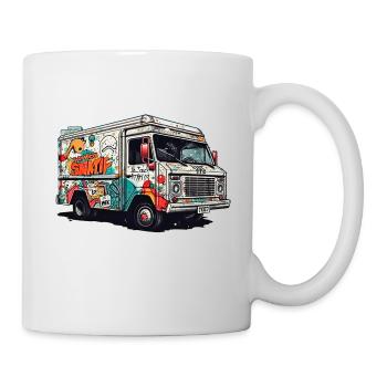 Graffiti truck street art - Mug - white - Right