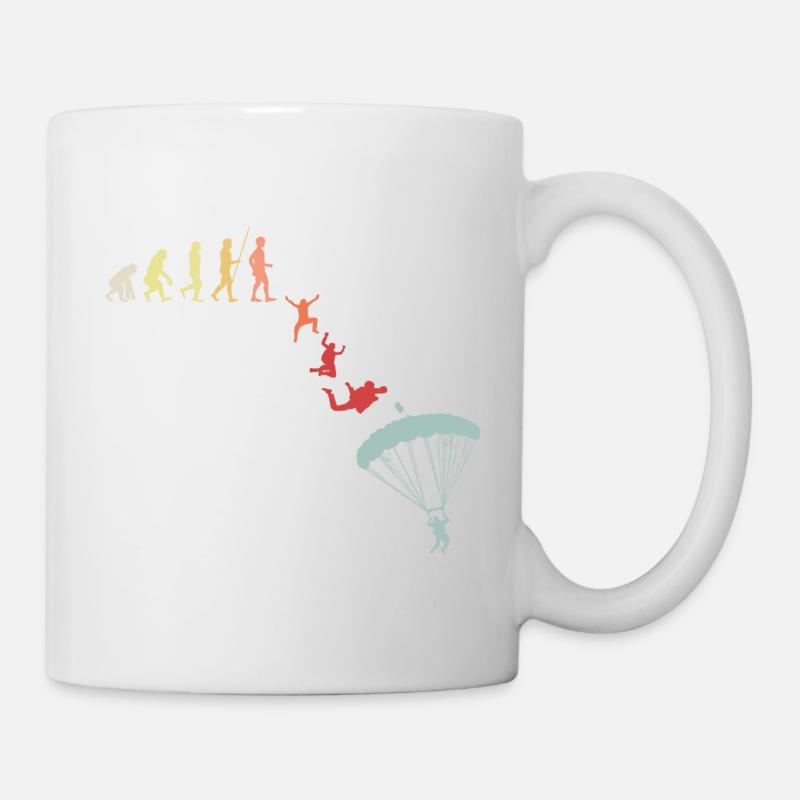 Fallschirmspringer Gleitschirm Evolution Vintage - Tasse - Weiß