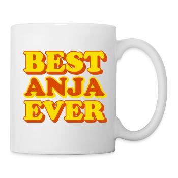 Anja Vorname Lustiges Geschenk - Tasse - Weiß - Rechts