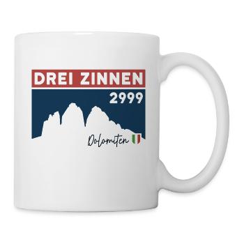 Drei Zinnen Tre Cime Lavaredo Dolomiten Wanderung - Tasse - Weiß - Rechts