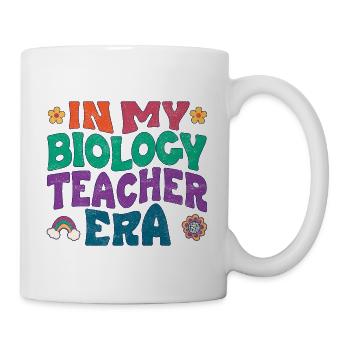 in my biology teacher era - Tasse - Weiß - Rechts