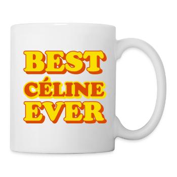 Céline prénom drôle de cadeau - Mug blanc - blanc - Droite