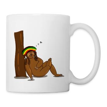 Paresseux reggae endormi - Mug blanc - blanc - Droite