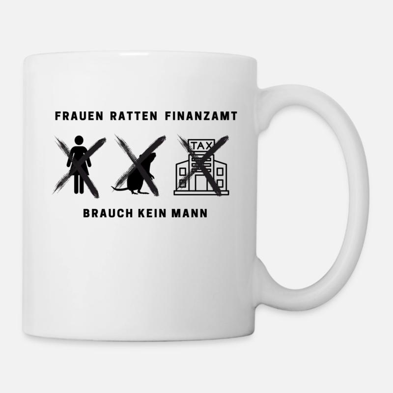 Frauen Ratten Finanzamt - Tasse - Weiß