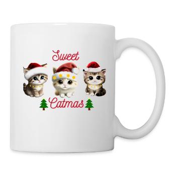 Sweet Catmas, Chat Noël - Mug blanc - blanc - Droite