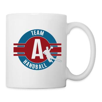 Handball A Team Mannschaft Spieler Spiel Hball - Tasse - Weiß - Rechts