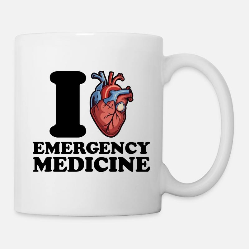 Ich liebe Notfallmedizin - Tasse - Weiß