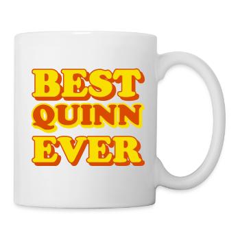 Quinn Vorname lustiges Geschenk - Tasse - Weiß - Rechts