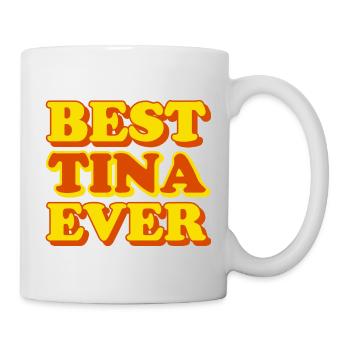 Tina Vorname Lustiges Geschenk - Tasse - Weiß - Rechts