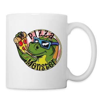 Pizza Monster Pizza Dinosaur cool Pizza Monster - Mug - white - Right