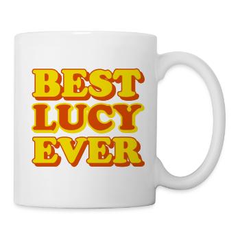 Lucy Vorname lustiges Geschenk - Tasse - Weiß - Rechts
