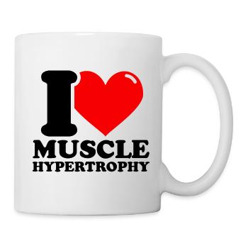 I Love Muscle Hypertrophy - Fitness Weightlifting - Mug - white - Right