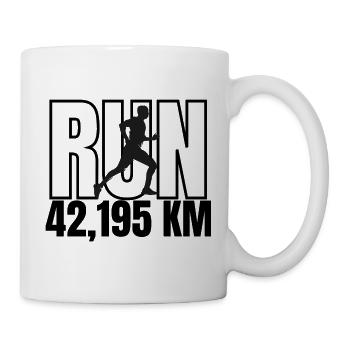 Marathon Man: Courir, Persévérer, Vaincre - Mug blanc - blanc - Droite