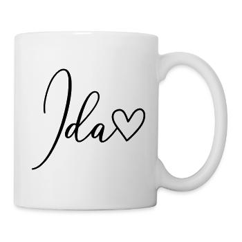 Ida Nom de famille Prénom Fille - Mug blanc - blanc - Droite