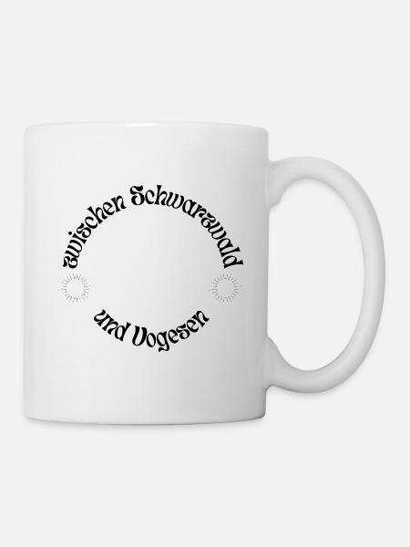 Zwischen Schwarzwald und Vogesen - Tasse - Weiß
