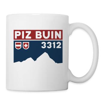 Berg Piz Buin Tour Bergtour Wanderung Andenken - Tasse - Weiß - Rechts
