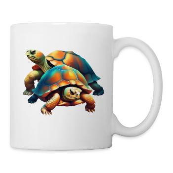 Motif Tortue Simple - Coloré - Mug blanc - blanc - Droite