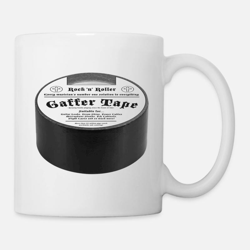 Gaffer Tape Rock Tee - Mug - white