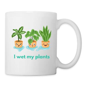Je mouille mes plantes - Mug blanc - blanc - Droite