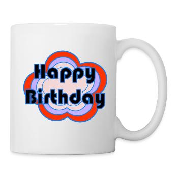 ANNIVERSARY. HAPPY BIRTHDAY. HAPPY BIRTHDAY. - Mug - white - Right