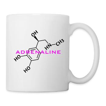 Adrenaline Strukturformel - Tasse - Weiß - Rechts