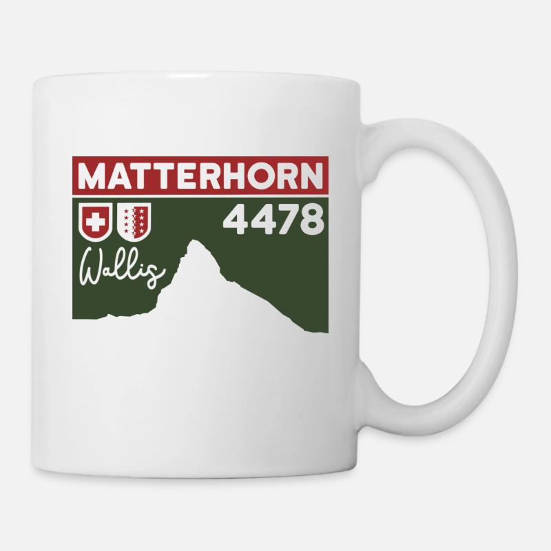 Matterhorn Höhe Zermatt Wallis Wanderung Schweiz - Tasse - Weiß
