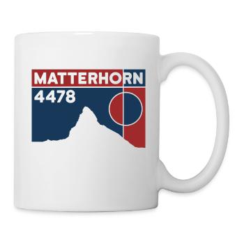 Matterhorn Höhe Zermatt Wallis Wanderung Schweiz - Tasse - Weiß - Rechts