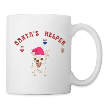 Chien Chihuahua, assistant du Père Noël - Mug blanc - blanc - Droite