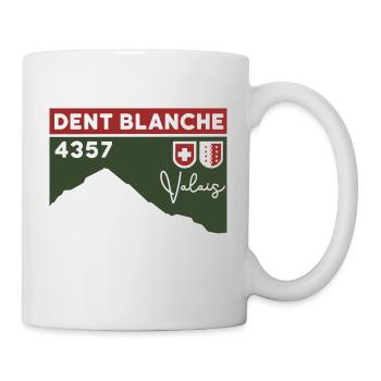 Montagne Dent Blanche Tour Valais Voie Normale Haute Route - Mug blanc - blanc - Droite
