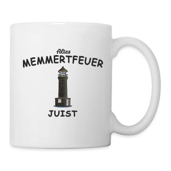 Leuchtturm Juist, Memmertfeuer, Nordsee - Tasse - Weiß - Rechts