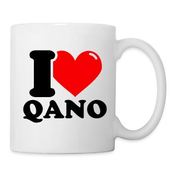 J'adore le prénom qano - Mug blanc - blanc - Droite