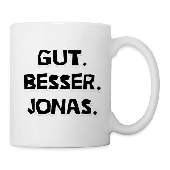 Gut. Besser. Jonas. - Tasse - Weiß - Rechts