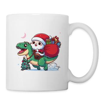 Père Noël et T rex - Mug blanc - blanc - Droite