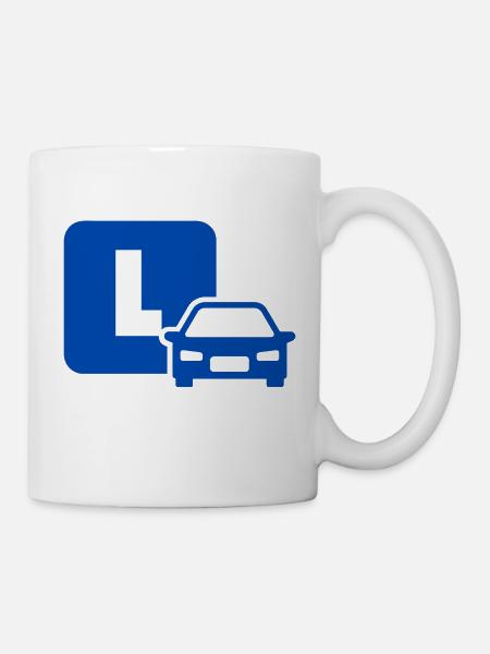 blaues L - Lili - Tasse - Weiß