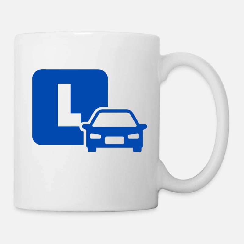 blaues L - Lili - Tasse - Weiß