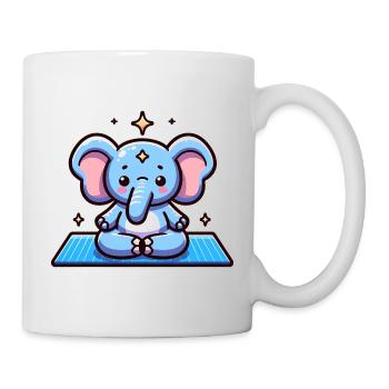 Elephant Yoga Ele-fantastische Yoga Babykleidung - Tasse - Weiß - Rechts