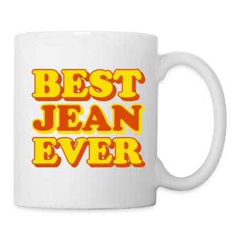 Lustiges Geschenk mit Vornamen Jean - Tasse - Weiß - Rechts