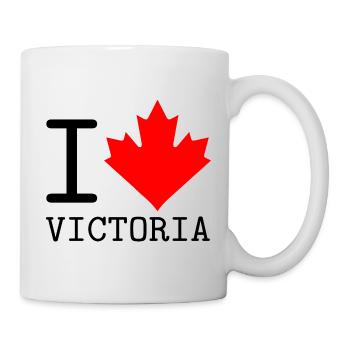Ich liebe Victoria, British Columbia Canada Leaf - Tasse - Weiß - Rechts