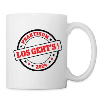 Praktikum 2024 Los Geht's Praktikanten Praktikant - Tasse - Weiß - Rechts