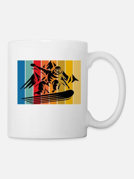 Retro skiing - Mug - white